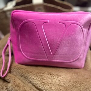 Valentino velvet makeup bag